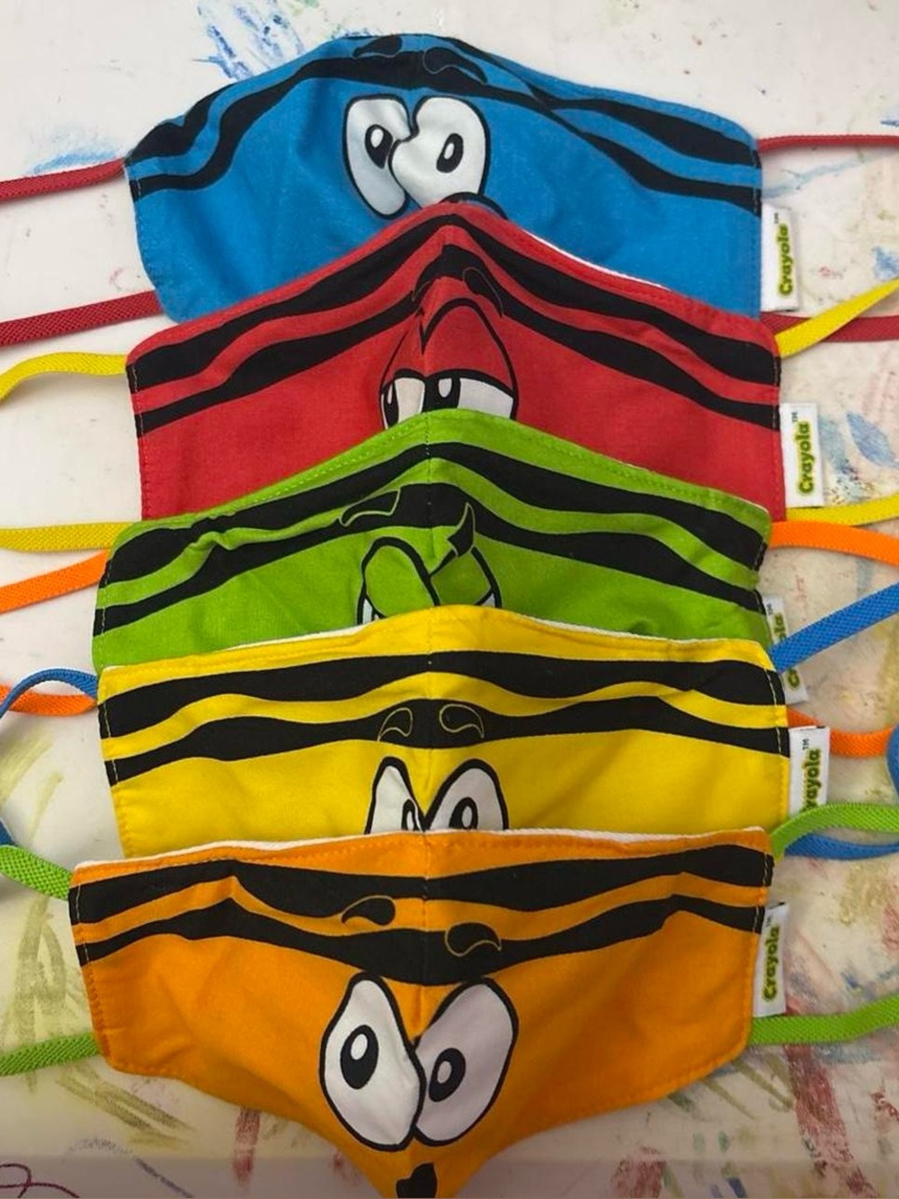 Kids sized Crayola Brand Face Masks (set of 5)